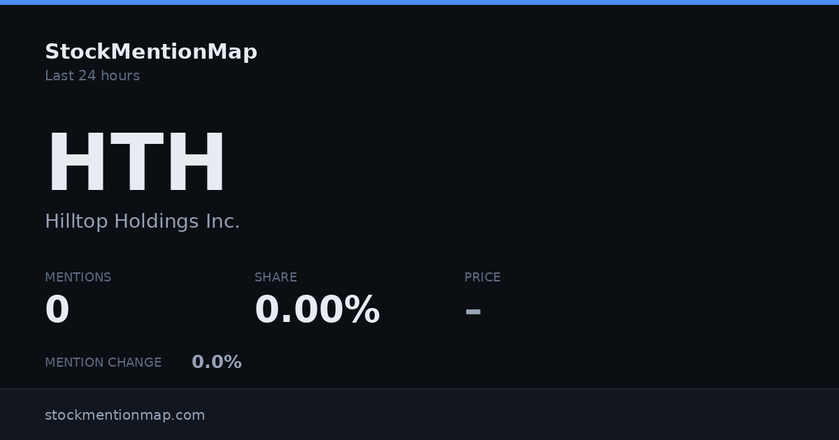 HTH — Hilltop Holdings Inc.