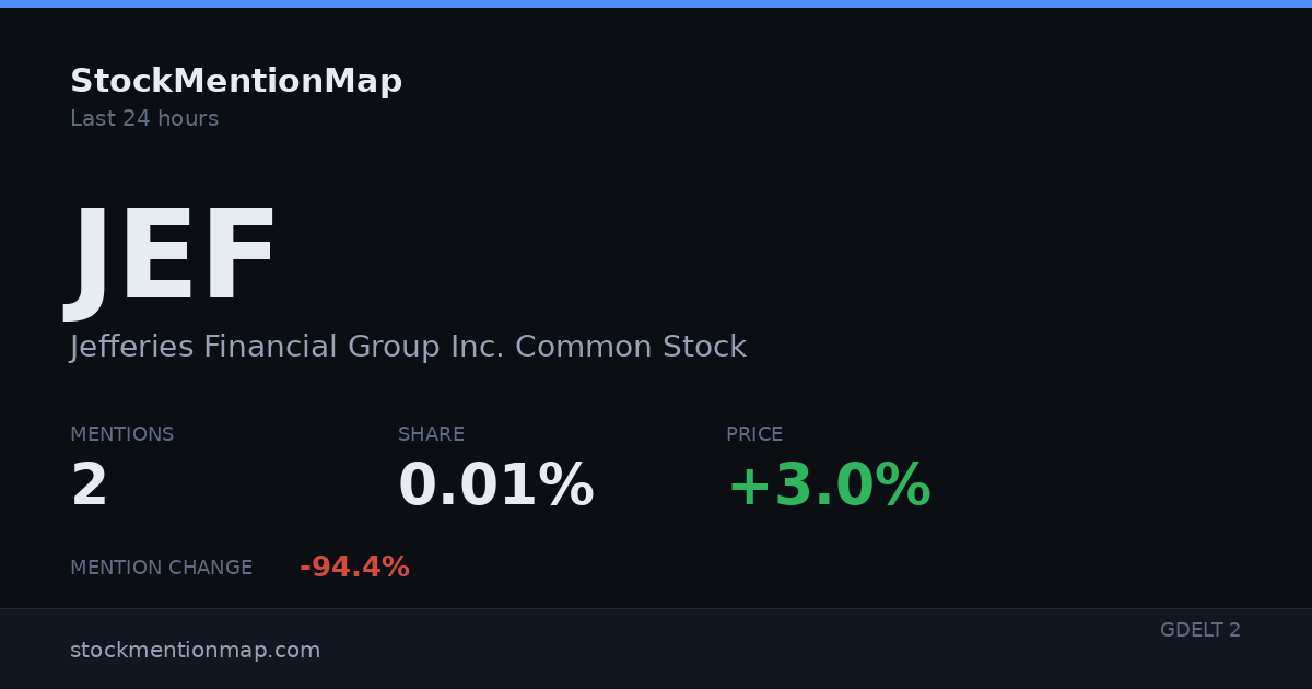 JEF — Jefferies Financial Group Inc. Common Stock