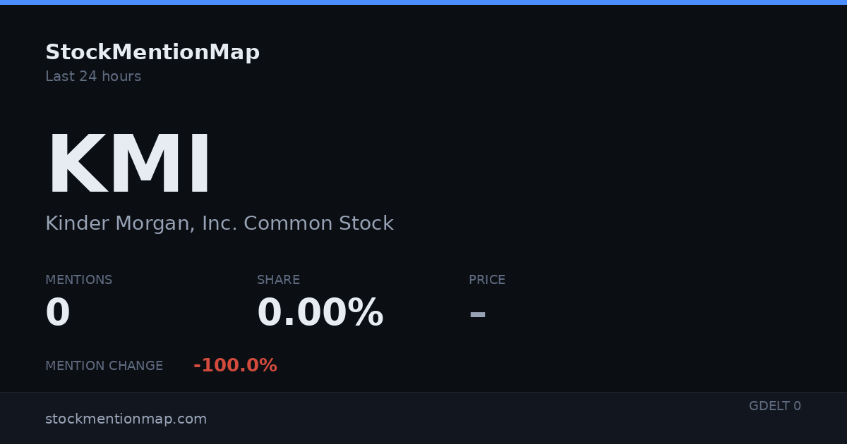 KMI — Kinder Morgan, Inc. Common Stock