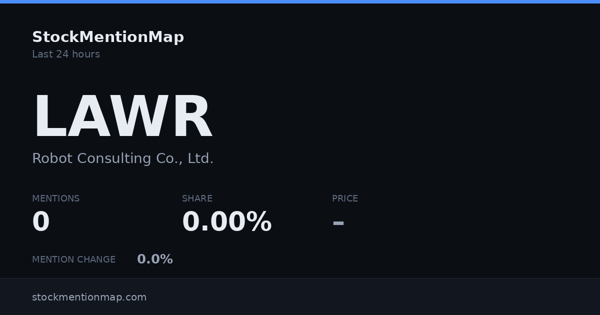 LAWR — Robot Consulting Co., Ltd.