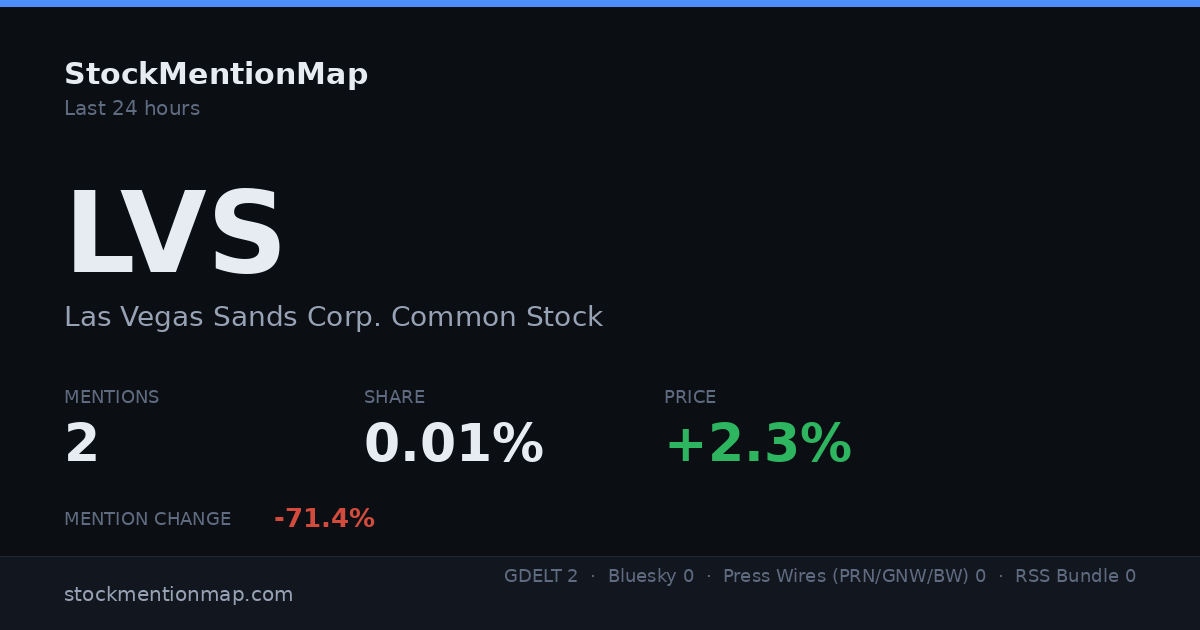 LVS — Las Vegas Sands Corp. Common Stock