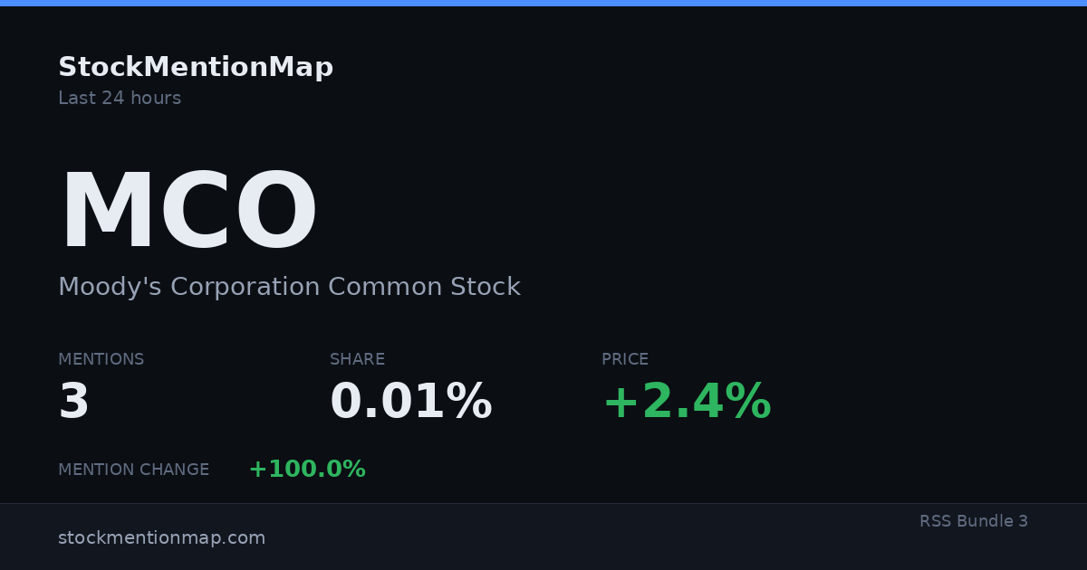 MCO — Moody's Corporation Common Stock