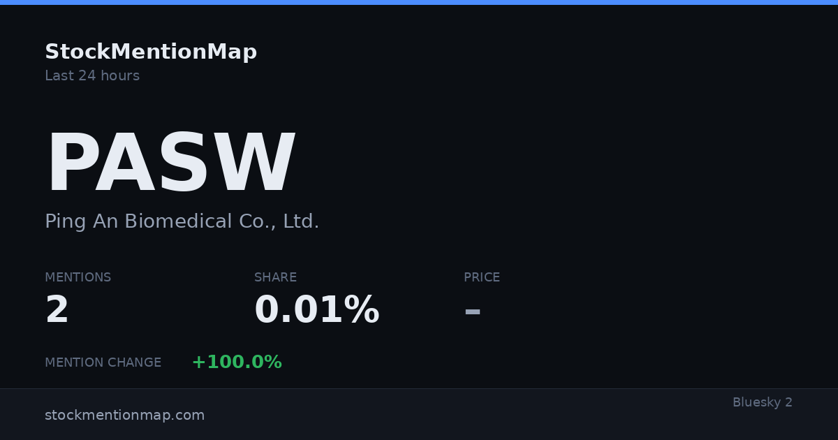 PASW — Ping An Biomedical Co., Ltd.