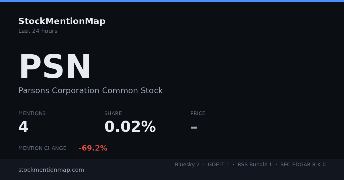 PSN — Parsons Corporation Common Stock