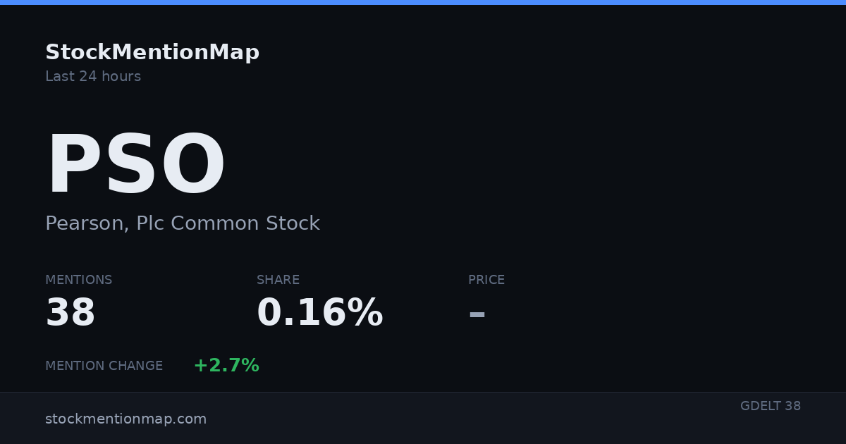 PSO — Pearson, Plc Common Stock