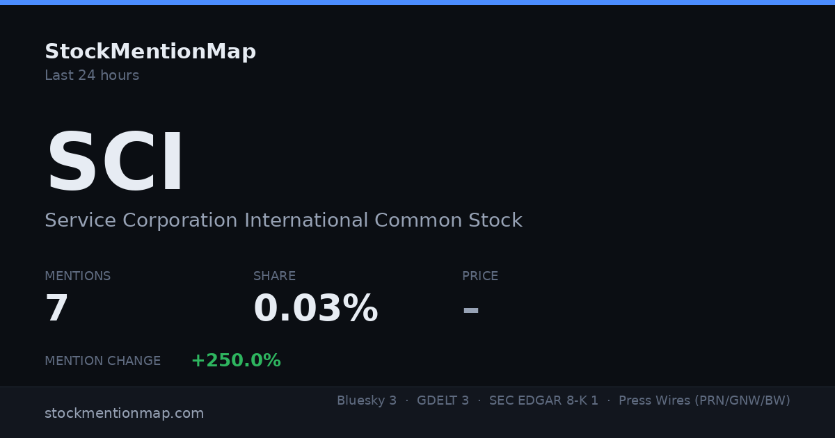 SCI — Service Corporation International Common Stock