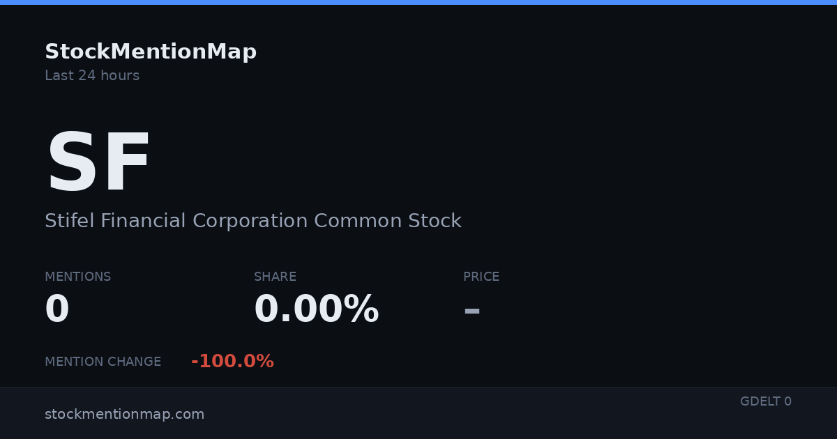 SF — Stifel Financial Corporation Common Stock