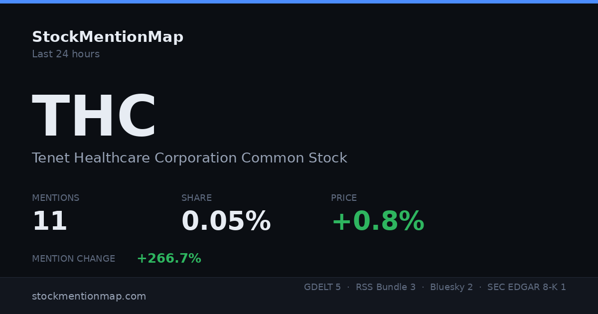 THC — Tenet Healthcare Corporation Common Stock